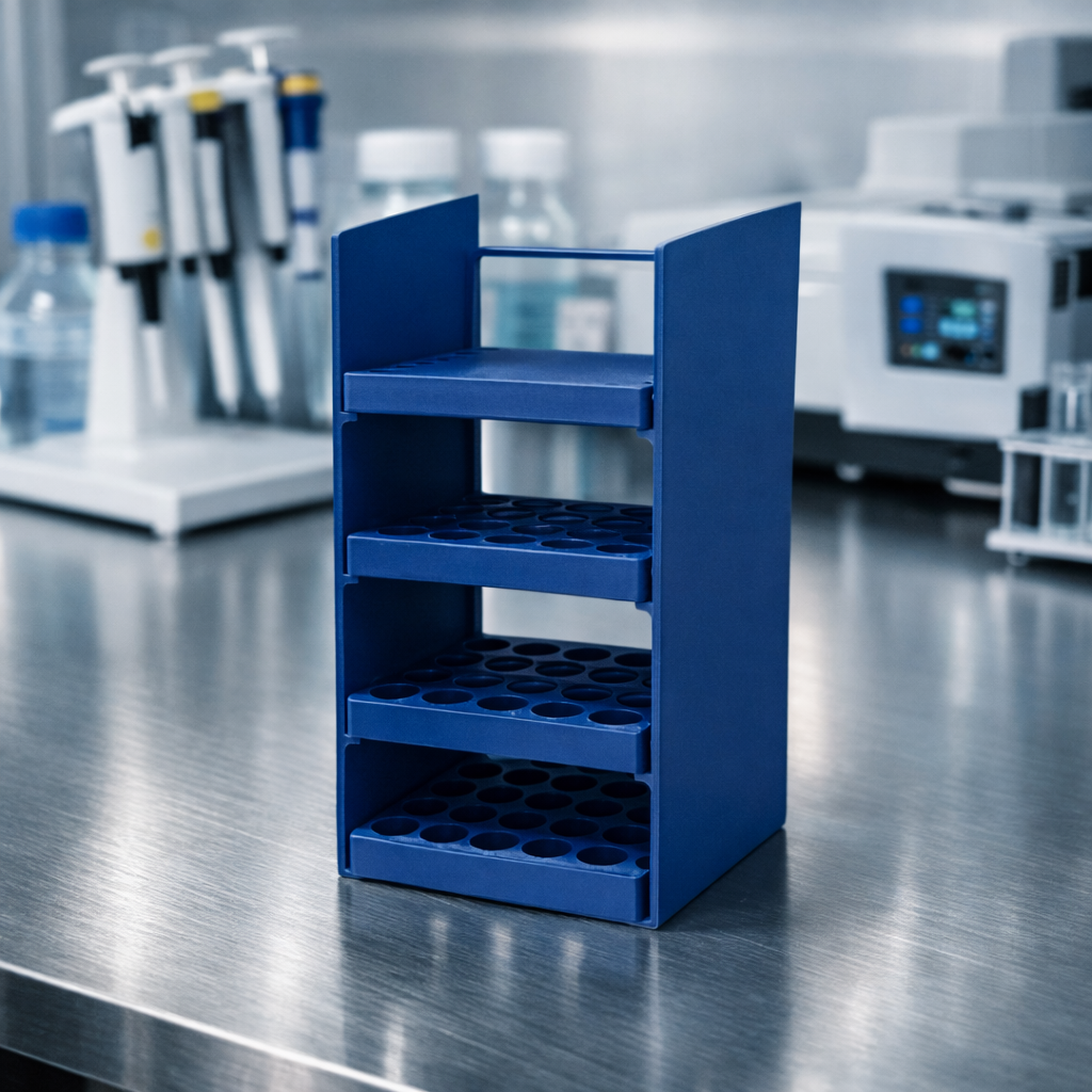 yellow vial rack and shelf gc lc vials
