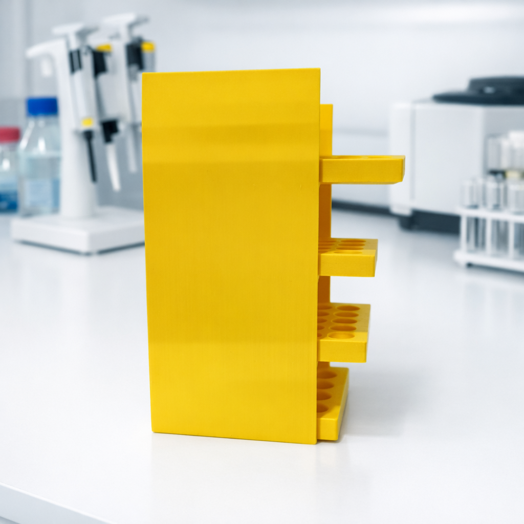 yellow vial rack and shelf gc lc vials